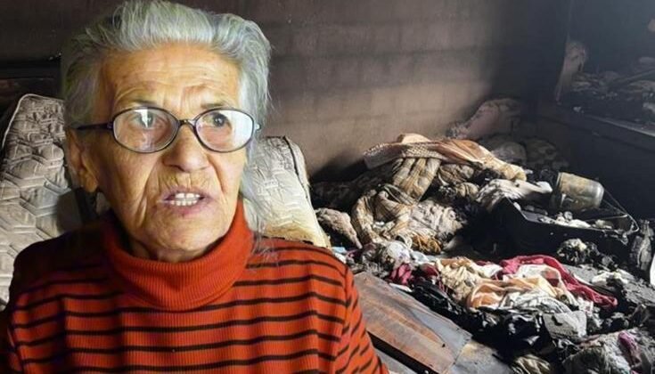 Annesini baltayla kesmek istedi başaramayınca evi yaktı