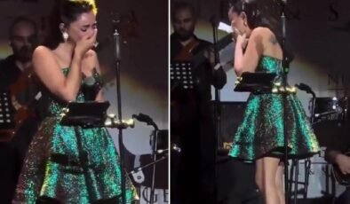 Volkan Konak’ın şarkısını söylerken gözyaşlarına boğuldu