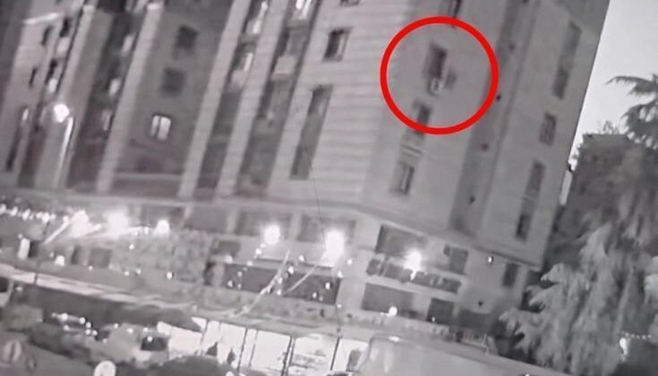 Her şey bir anlık panikle oldu! 7’nci kattan aşağıya atladı
